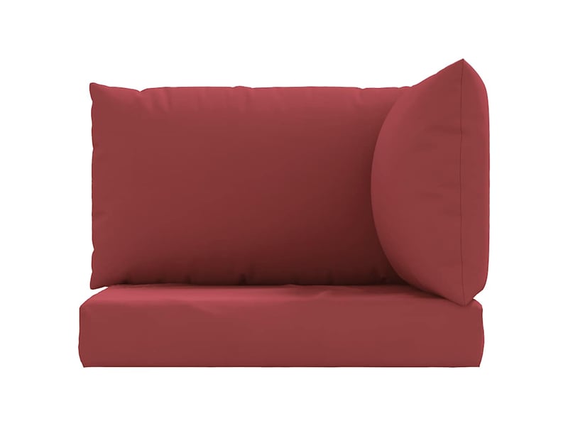  Lot de 3 coussins de palette, coussins de canapé rouge bordeaux tissu oxford cf59704  - Conforama D