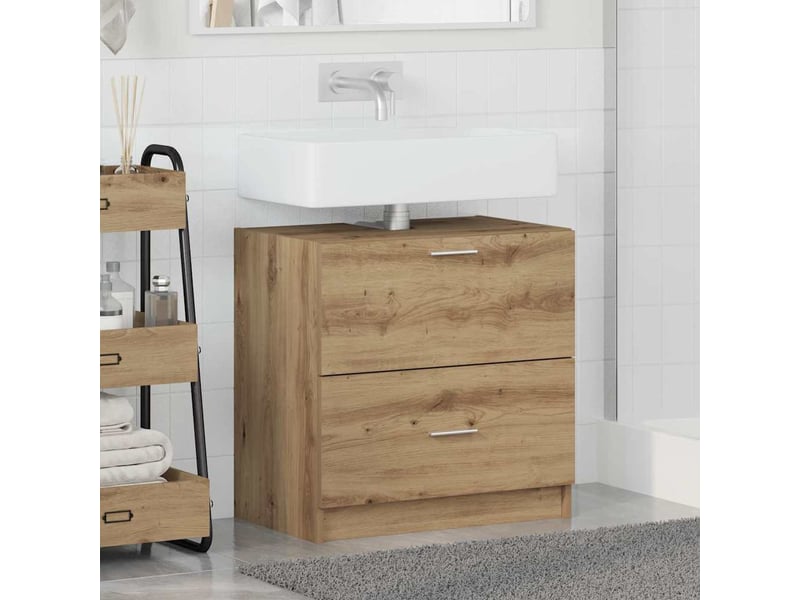 Cabinet de salle de bain, armoire salle de bain chêne artisanal 59 x 37 x 59 cm cf65288 - Conforama D