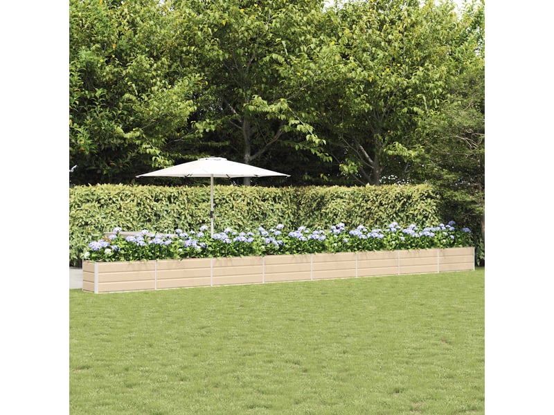Jardinière - bac à fleurs ivoire 770 x 50 x 45 cm acier galvanisé - Conforama B