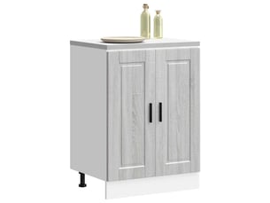 Meuble de rangement, armoire de cuisine porto sonoma gris bois d'ingénierie shl5562