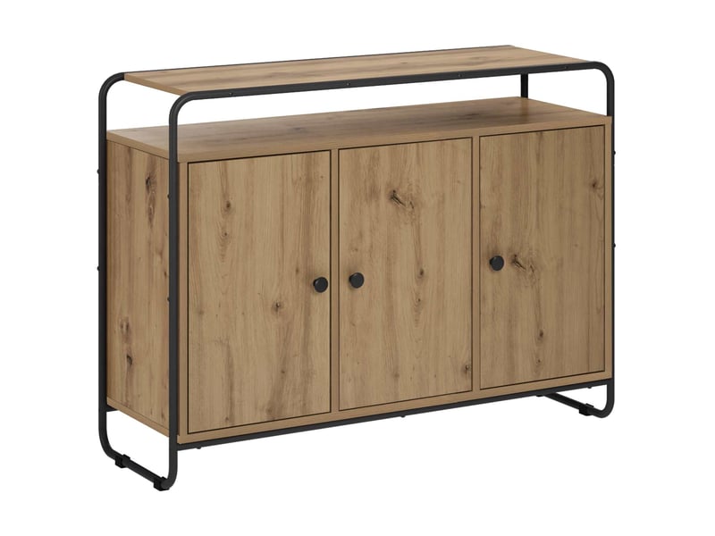  Buffet salon, buffet de rangement chêne artisanal 102x35x75 cm bois d'ingénierie shl66434  - Conforama A