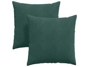 Lot de 2 coussins de canapé, coussins décoratifs vert foncé 80 x 80 cm cf59196