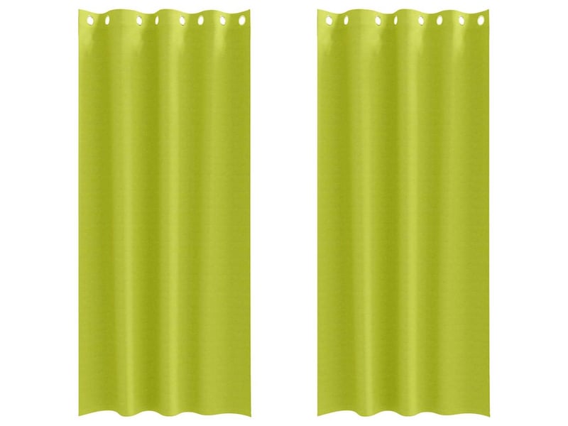  Lot de 2 rideaux occultants, rideaux black-out avec anneaux vert 225 x 140 cm cf44811  - Conforama A