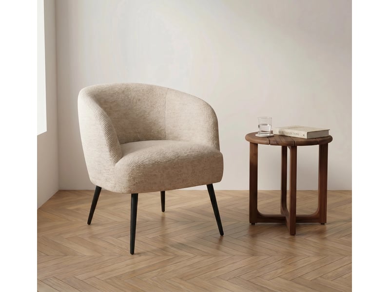  Table d'appoint ronde en bois de teck  - Conforama B