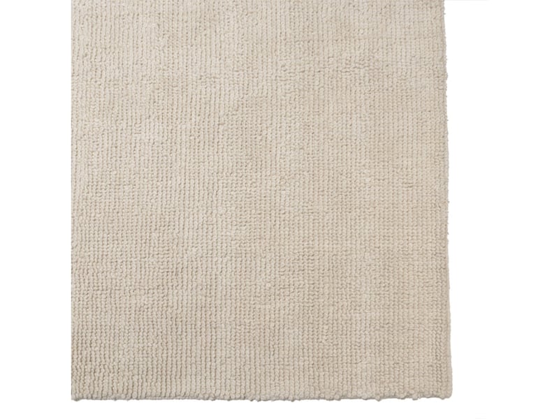  Sacha - tapis rectangulaire 300x400cm en laine bouclée couleur blanc  - Conforama D