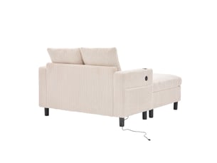 Chaise longue, fauteuil lounge; porte-gobelets, port usb, éclairage led