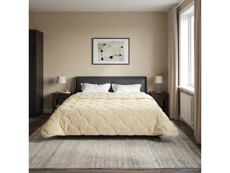  Duvet d'hiver - couette 200 x 200 cm hiver - couette crème respirant  - Conforama B