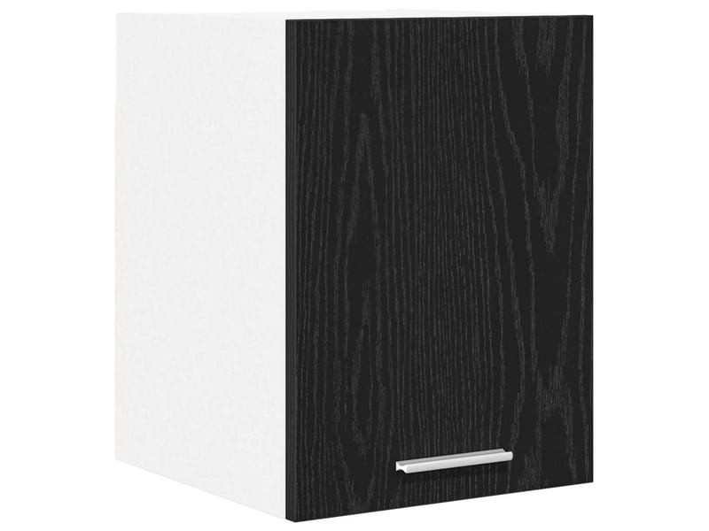  Meuble de rangement cuisine, armoire suspendue chêne noir et blanc 30x31x40cm  - Conforama A