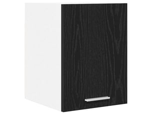 Meuble de rangement cuisine, armoire suspendue chêne noir et blanc 30x31x40cm