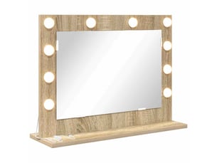 Miroir rectangulaire à fixer coloris marron <strong></strong> <strong></strong> - 60 cm x 45 cm
