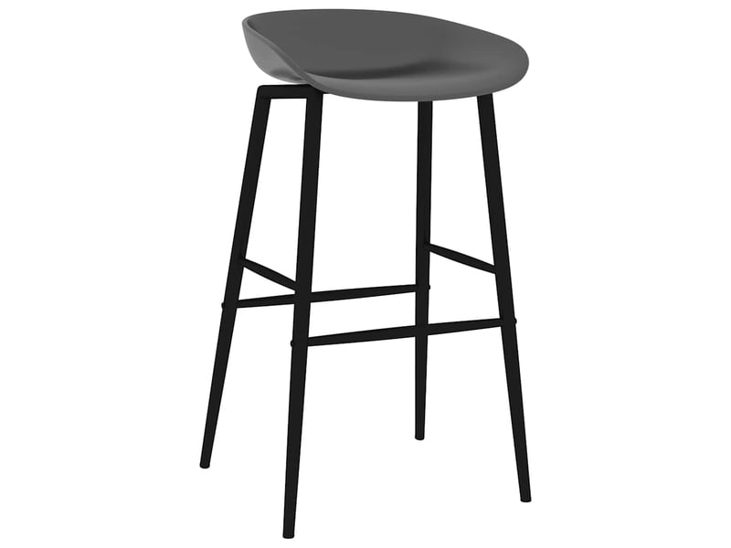  Lot de 4 chaises de bar, tabourets hauts gris cf29491  - Conforama A