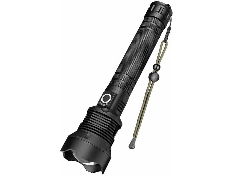 Lampe torche led, 4503500 lumens lampe de poche xhp70 puissante ajustable zoomable étanche torche, lampe torche rechargeable usb - Conforama A