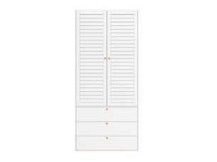 Porte armoire persienne <strong></strong> <strong></strong> coloris blanc largeur 90 cm