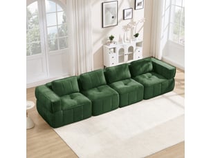 Canapé d'angle réversible fixe <strong></strong> <strong></strong> 4 places Polyester