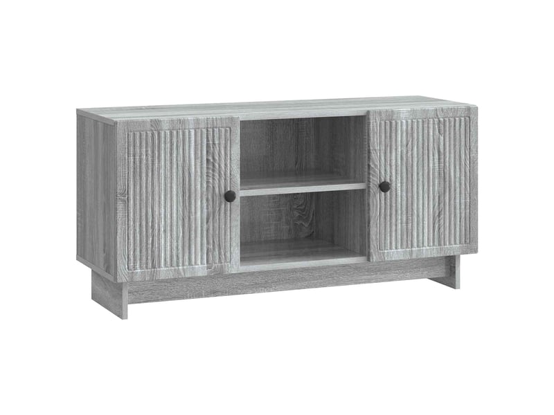  Meuble tv - banc tv - meuble de rangement 102 x 34,5 x 50 cm sonoma gris bois d'ingénierie  - Conforama A