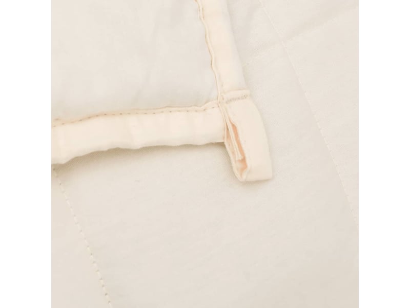  Couverture lestée adulte crème clair 220x240 cm 15 kg tissu shl90279  - Conforama E
