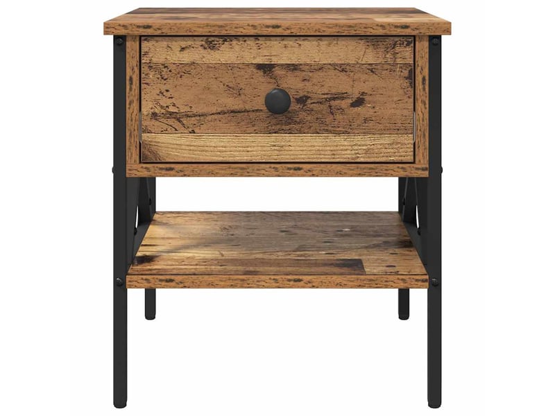  Table de chevet - cabinet de chevet - table de nuit avec tiroir bois ancien 40 x 42 x 45 cm  - Conforama E