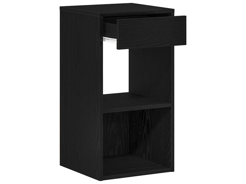  Lot de 2 tables de chevet - cabinet de chevet - table de nuit avec tiroir chêne noir 35x34x66,5 cm  - Conforama E