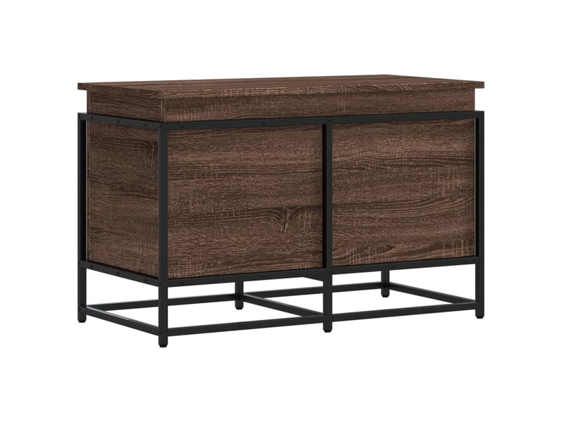  Boîte de rangement, coffre de rangement avec couvercle chêne marron bois ingénierie shl138  - Conforama A