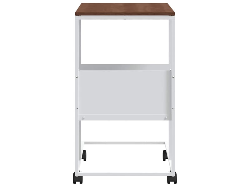  Table d'appoint | bout de canapé table basse avec roues marron 55x36x63,5cm bois d'ingénierie shl6512  - Conforama E