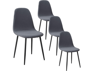 Housses de chaises de salle à manger de style nordique, lot de 4 housses de chaises extensibles jacquard modernes, faciles à installer et lavabl, multicolore