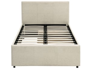 Lit avec rangement 90x190 cm   PLUME coloris Beige