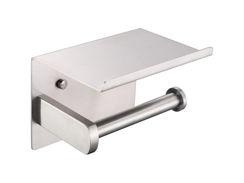  Porte-rouleau papier toilette inox sus 304 brossé avec étagère téléphone, accessoire salle de bain f928-03d  - Conforama A