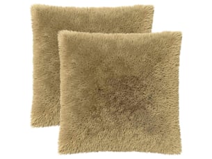 Lot de 2 coussins avec oreiller, coussins décoratifs heerlen gris clair fleece pv cf50450