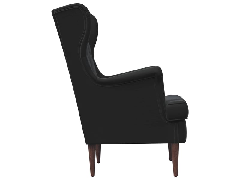  Vidaxl fauteuil noir velours  - Conforama E