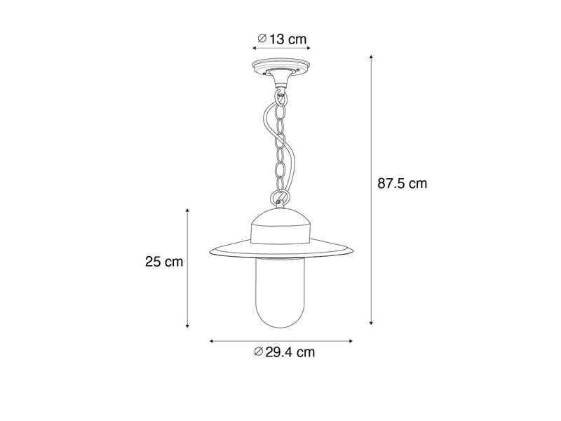 Suspension d'extérieur moderne rouille ip44 - kansas  - Conforama C
