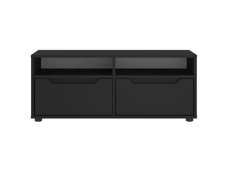  Meuble tv - banc tv - meuble de rangement visnes noir 100x40x38 cm bois d'ingénierie  - Conforama E