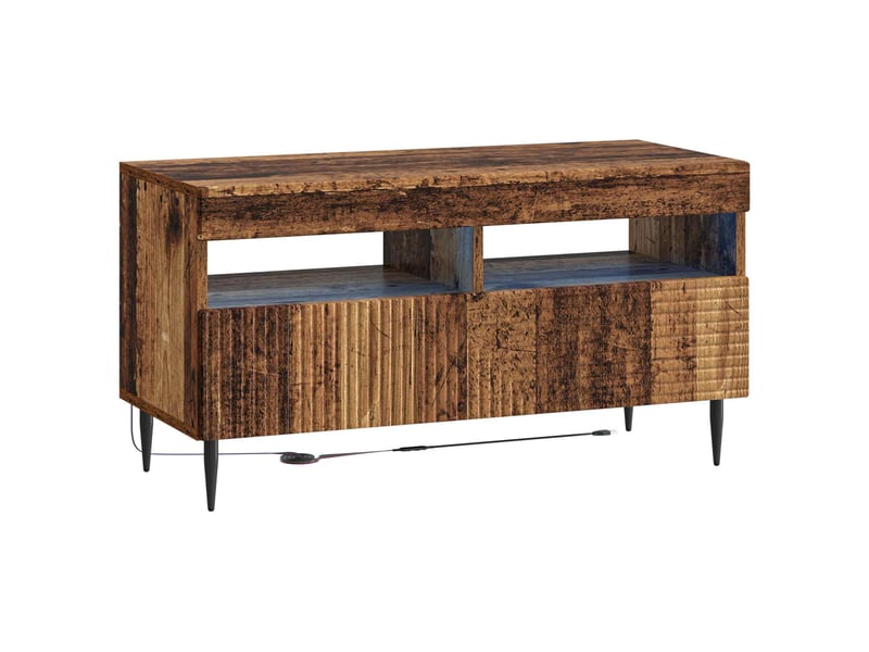  Ensemble de 3 meubles tv led bois ancien bois d'ingénierie shl88929  - Conforama E