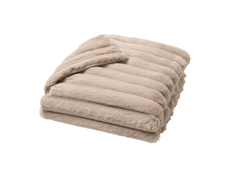  Plaid boudoir 220x240 cm imitation fourrure – plaid cocooning - 220x240cm - sable  - Conforama B