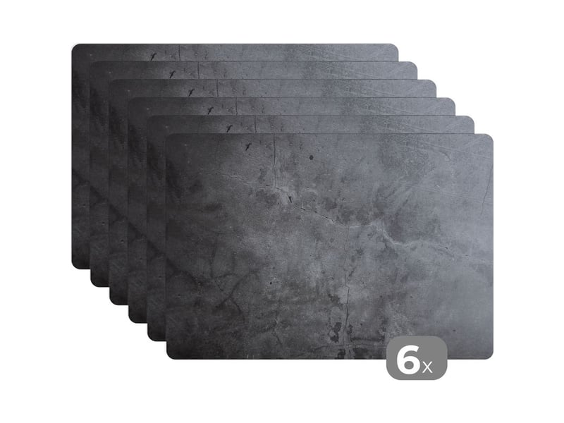  Sets de table industriel - béton - gris - ardoise - rétro lot de 6 tapis antidérapant 45x30  - Conforama A