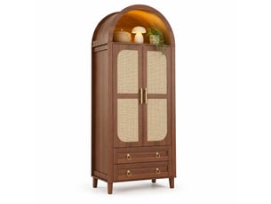 Buffet 2 porte(s) 2 tiroir(s) MEULVA - 76 cm coloris bois foncé