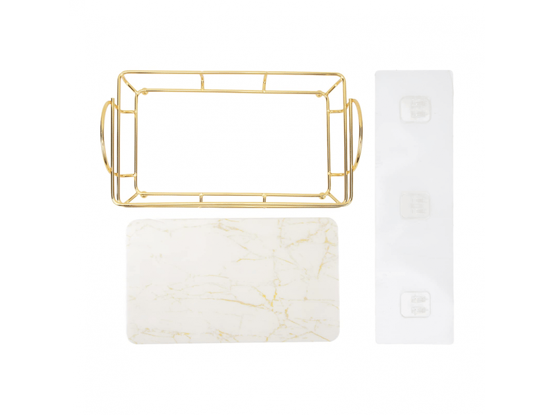  Organiseur de comptoir, rangement pour cosmétiques, décoration intérieure, rangement intelligent, design robuste pour salle de bain  - Conforama A