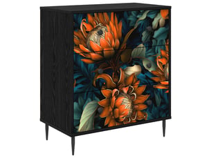 Commode 1 tiroir(s)    <strong></strong> <strong></strong> coloris noir largeur 66 cm