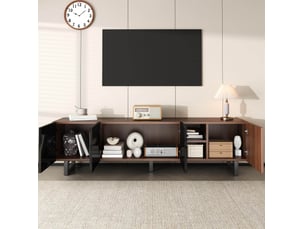 Meuble tv coloris bicolore 180 cm <strong>OKWISH</strong> <strong></strong>