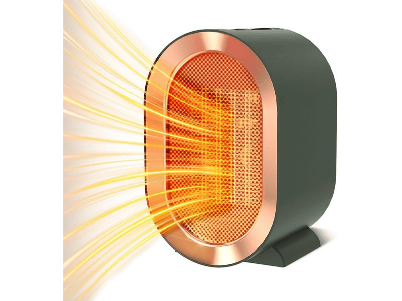  Chauffage d'appoint électrique d'intérieur portable, 1 200 w, avec thermostat, pour grandes pièces, chambres et bureaux, vert  - Conforama B