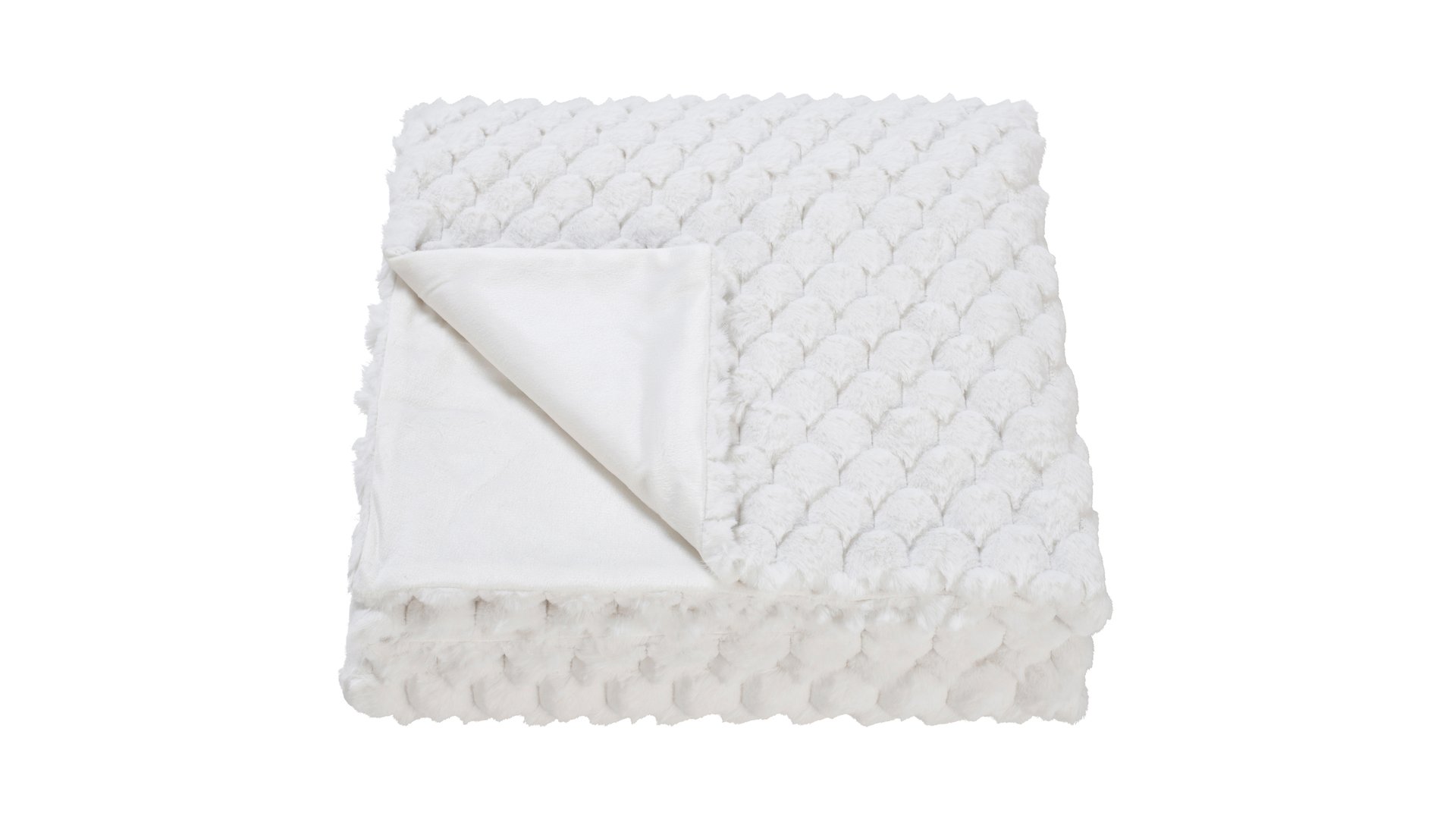 CONFORAMA Plaid 130X170 cm CALIN coloris blanc