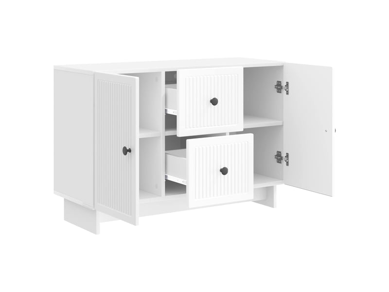  Buffet - bahut - meuble de rangement blanc brillant 89 x 34,5 x 60 cm bois d'ingénierie  - Conforama E