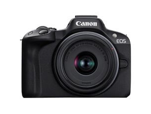Canon eos r50, black + rf-s 18-45mm f4.5-6.3 is stm kit milc 24,2 mp cmos 6000 x 4000 pixels noir