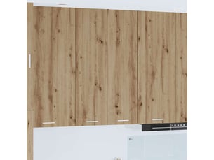 Meuble de rangement cuisine, armoire suspendue chêne artisanal 60x31x100cm shl568