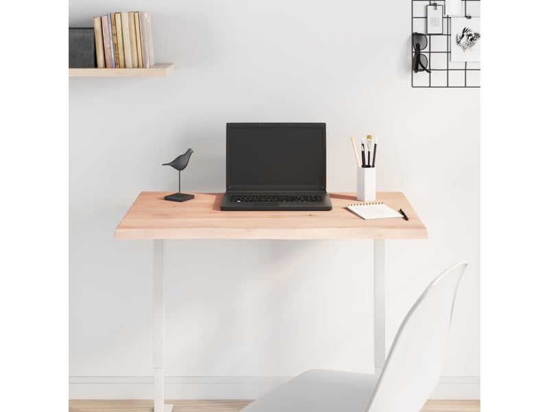  Dessus de table, plateau de table bois chêne massif non traité bordure assortie  - Conforama C