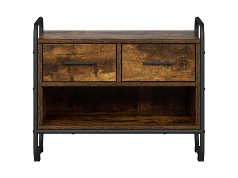  Meuble tv, banc tv 60x30x50 cm chêne fumé bois d'ingénierie  - Conforama D