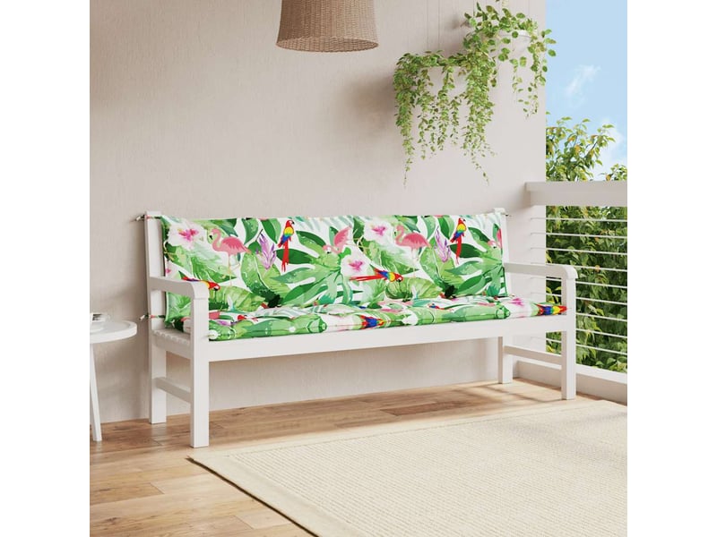 Lot de 2 coussins de banc de jardin, coussins d'assise multicolore 200x50x7 cm cf58675  - Conforama B