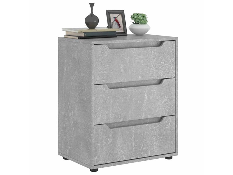  Buffet salon visnes gris béton 60x40x73 cm bois d'ingénierie  - Conforama B
