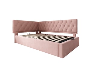 Lit coffre 90x200 cm    coloris rose