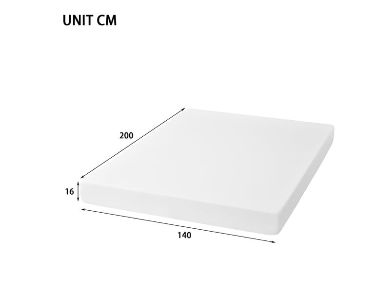  Matelas 140x200 cm - épaisseur 16 cm, indice h3, housse lavable, poignées latérales et base antidérapante, mousse monobloc, certifié oeko-tex, blanc Luxe haut de gamme - Conforama C