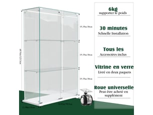 Vitrine coloris blanc - x